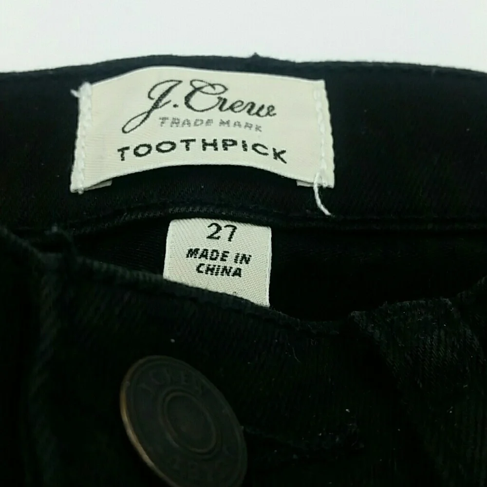 J. CREW l Toothpick Skinny Black NEW F2 - Picture 2 of 6
